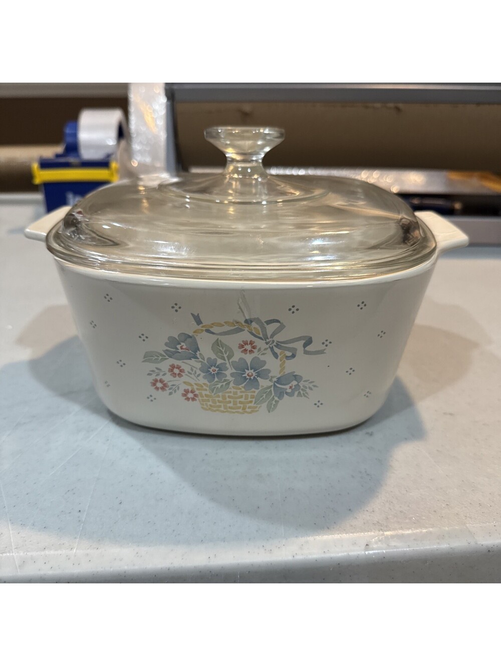 Corning Ware Country Cornflower Casserole Dish A-1 1/2-B w/ Lid Vintage 1988-93